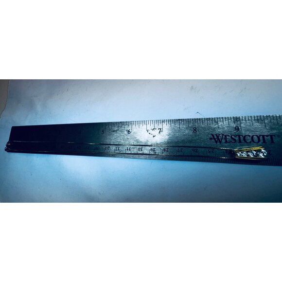 Vintage Italy 925 Sterling Silver Pendant Necklace w/ Graduated CZ Stones 18” - Picture 5 of 10